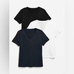 OLD NAVY EVERYDAY V-NECK T-SHIRT 3PK MULTI COLORS SIZE XXL (NEW WITH TAGS) A25